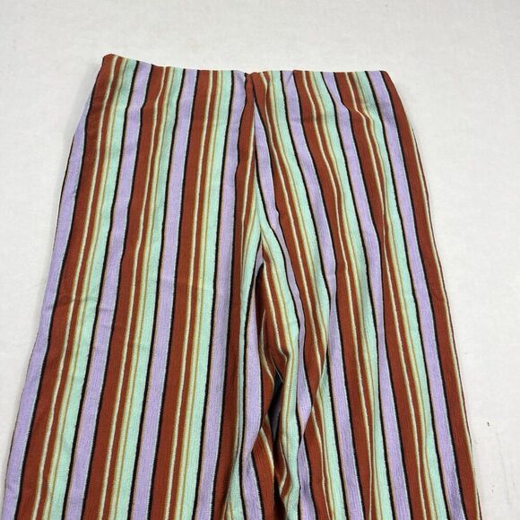Urban Outfitters Pants Rainbow Stripe Wide Leg Lounge High Waist Festival Small - Picture 11 of 12